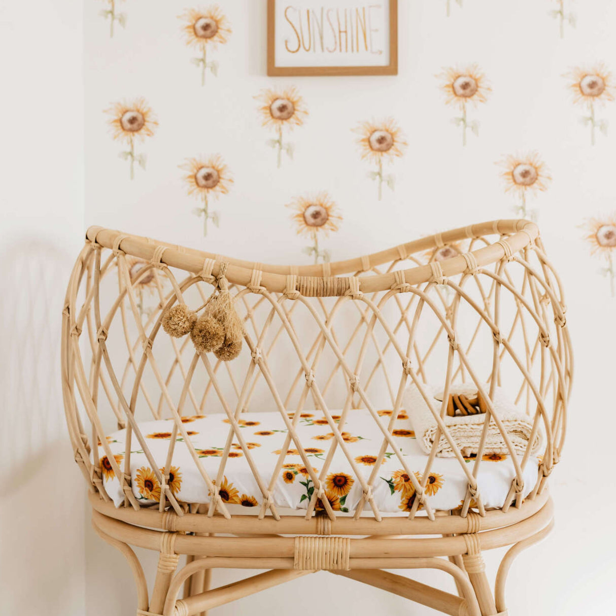 Bassinet Sheet / Change Pad Cover | Sunflower