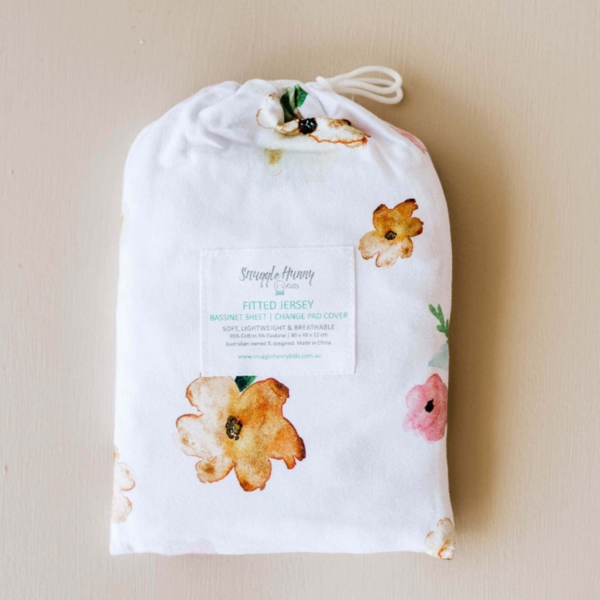 Bassinet Sheet / Change Pad Cover | Poppy