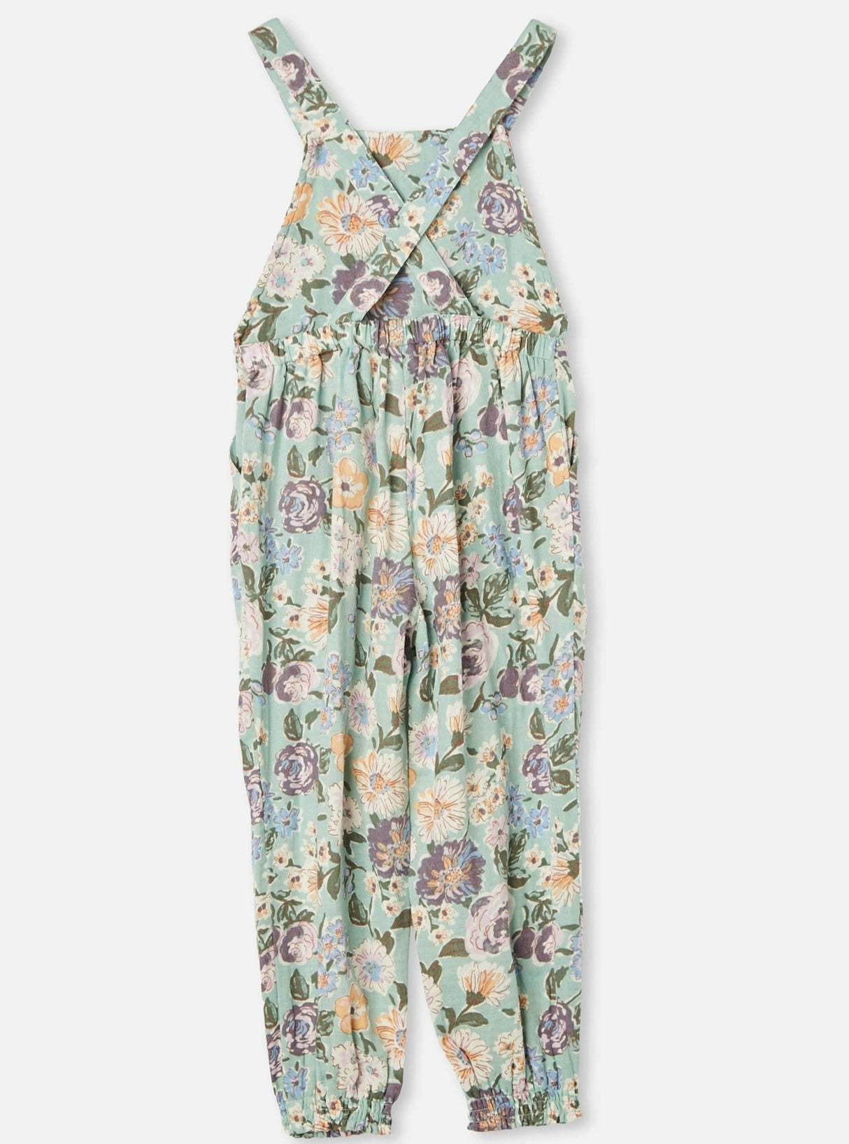 Olga Jumpsuit | Duck Egg Painterly Floral