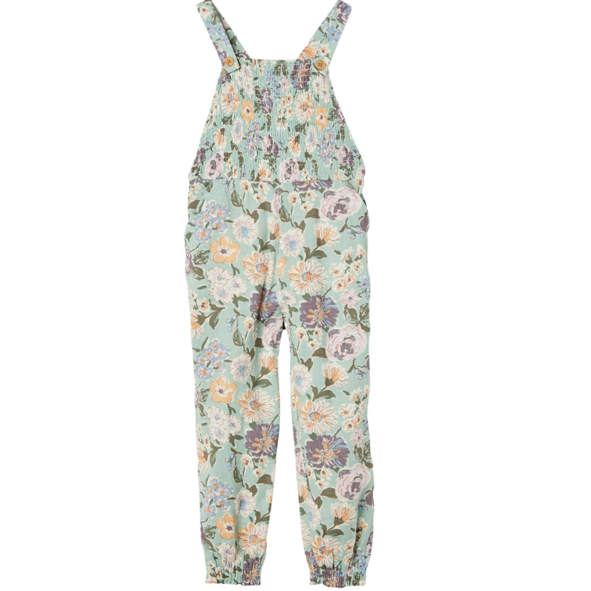 Olga Jumpsuit | Duck Egg Painterly Floral