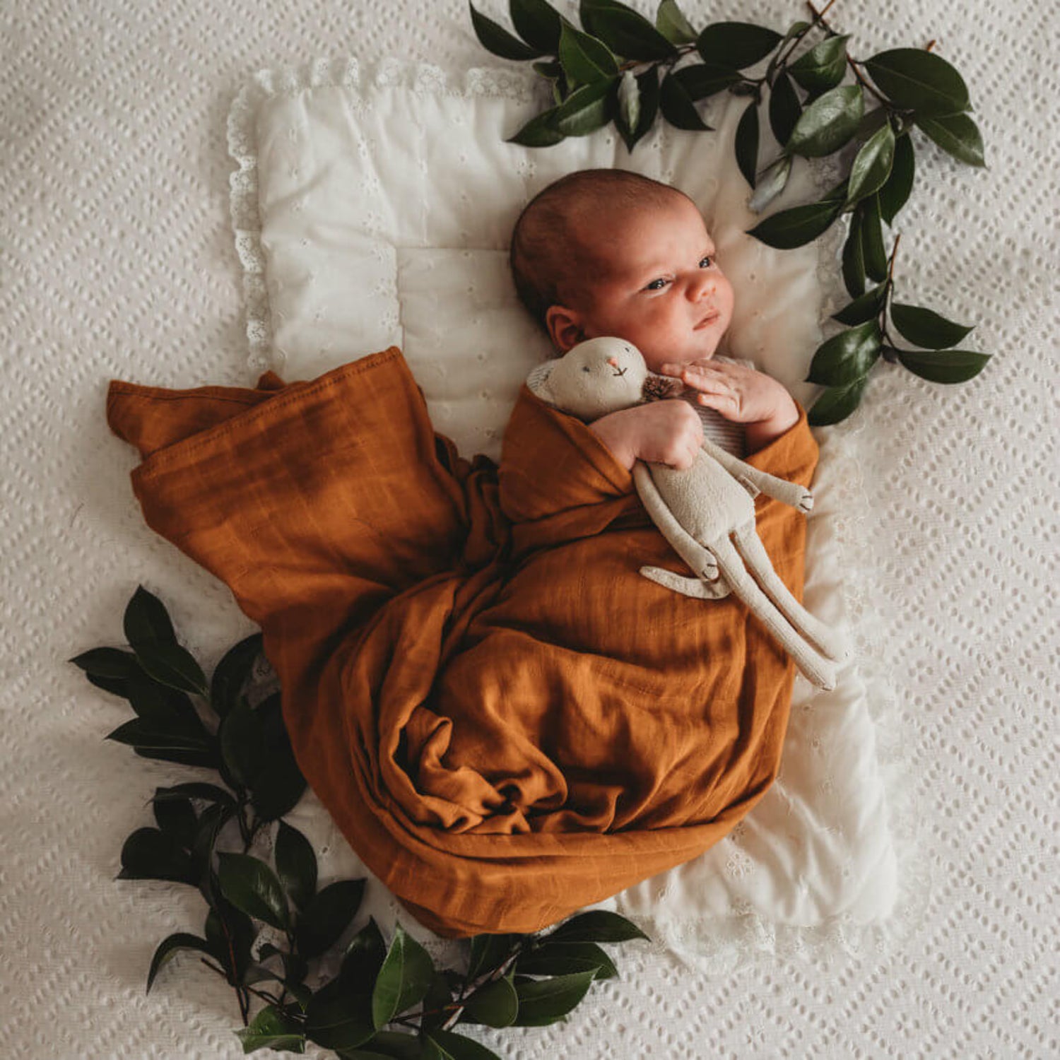 Organic Muslin Wrap | Bronze