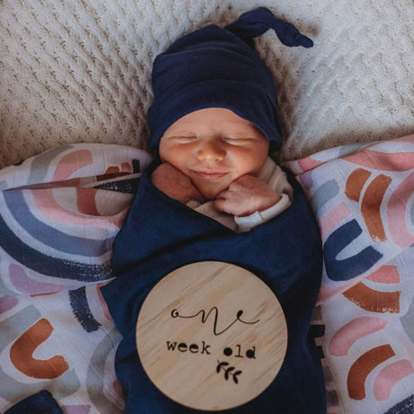 Organic Muslin Wrap | Navy