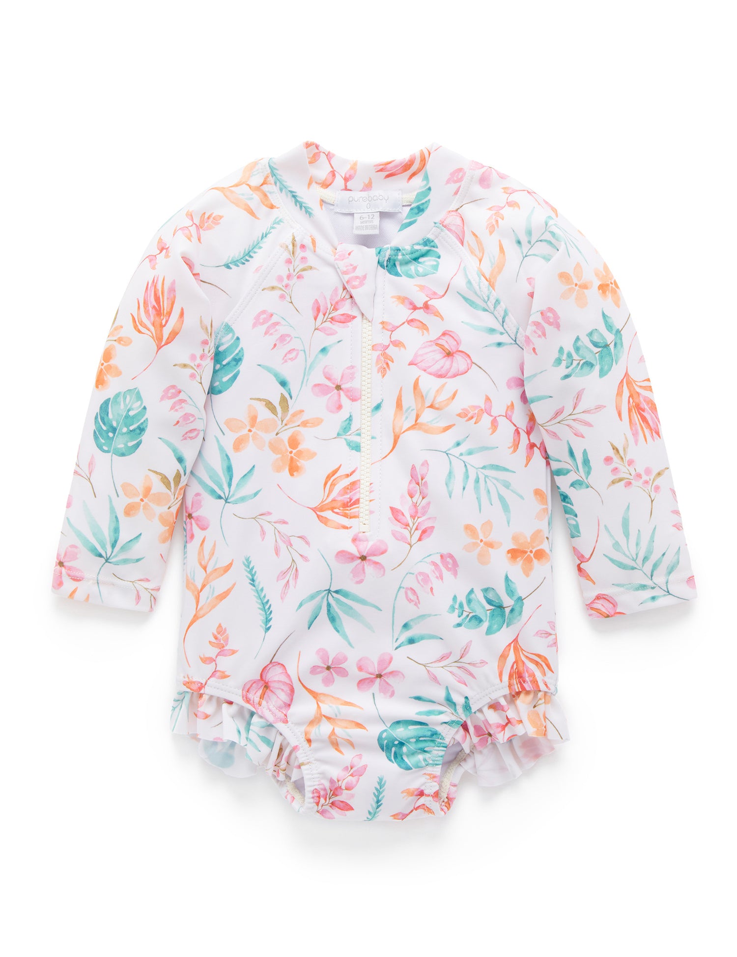 Printed L/S Sunsuit | Tropicana
