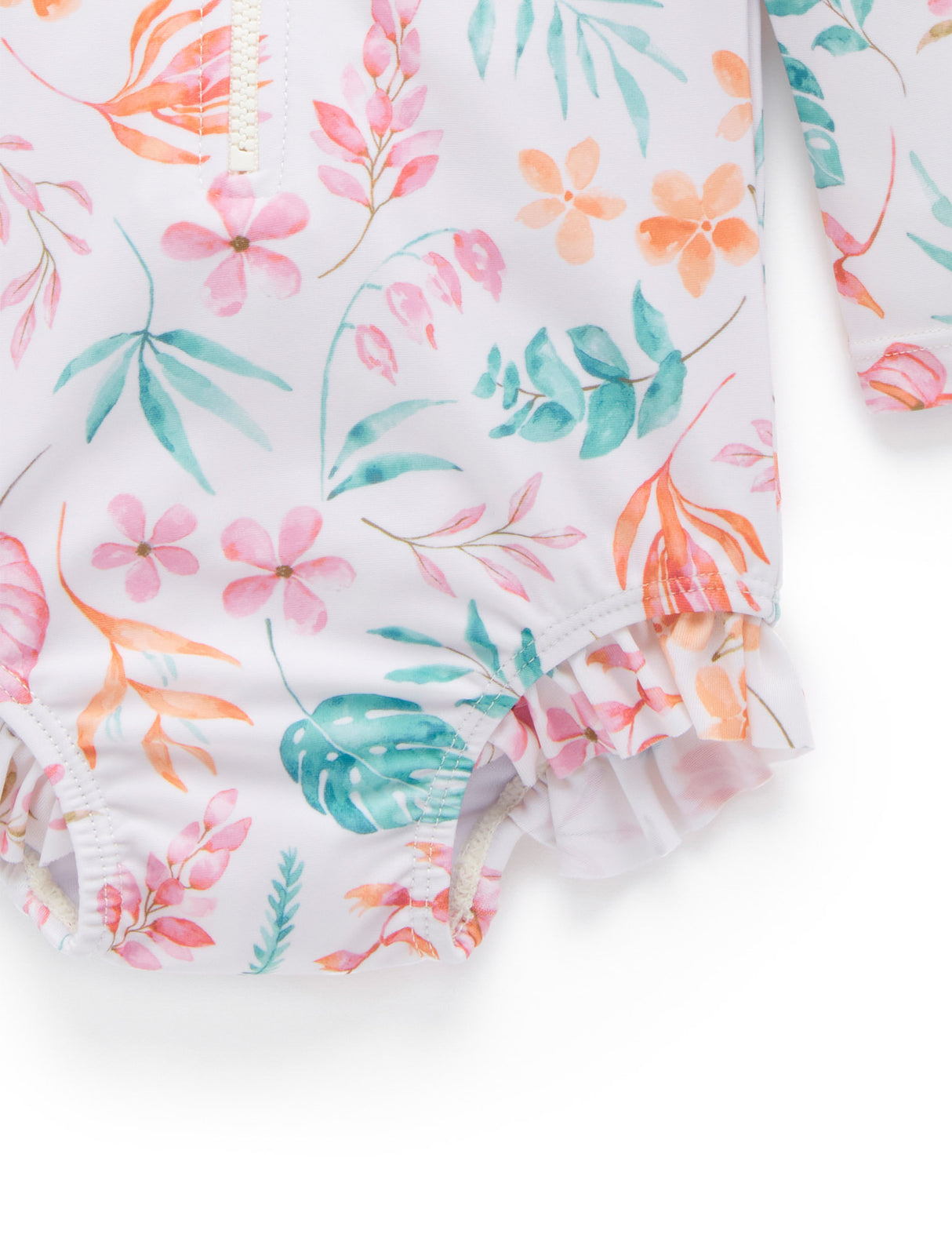 Printed L/S Sunsuit | Tropicana