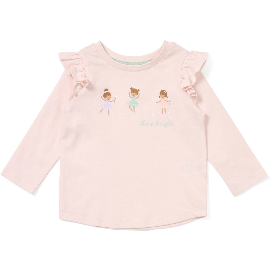 Baby Fairy Print Playtime Tee | Dusty Pink