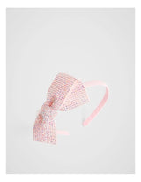 Jewel Grosgrain Bow Headband | Dusty Rose