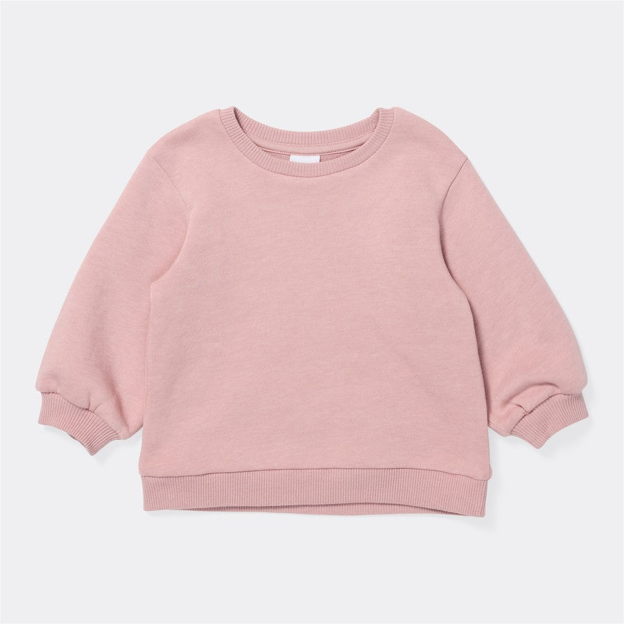 Dymples Baby Basic Fleece Sweater | Light Pink