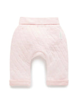 Quilted Pant | Soft Pink Melange