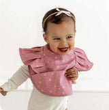 Frill Snuggle Bib | Pink Fleur