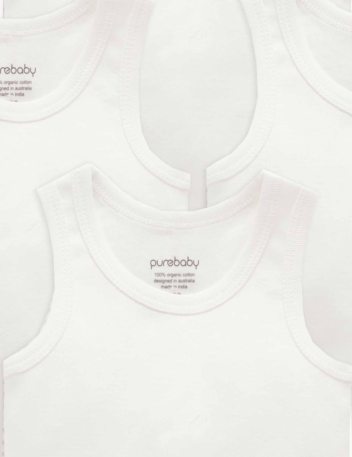 4 Pack Rib Bodysuit | White