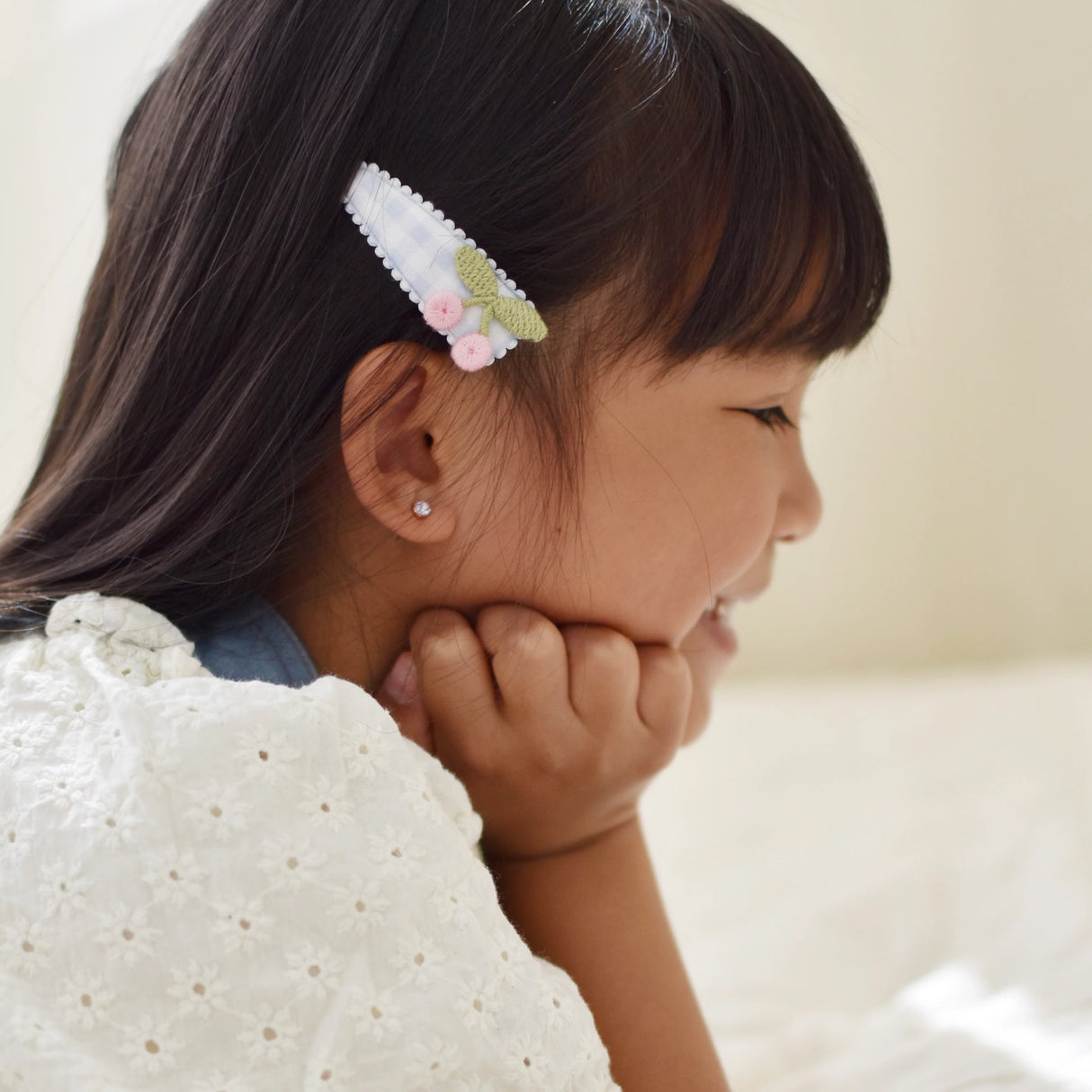 Cherries Clip | Misty Blue