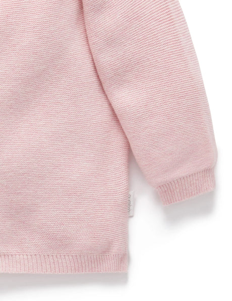 Textured Cardigan | Pink Melange