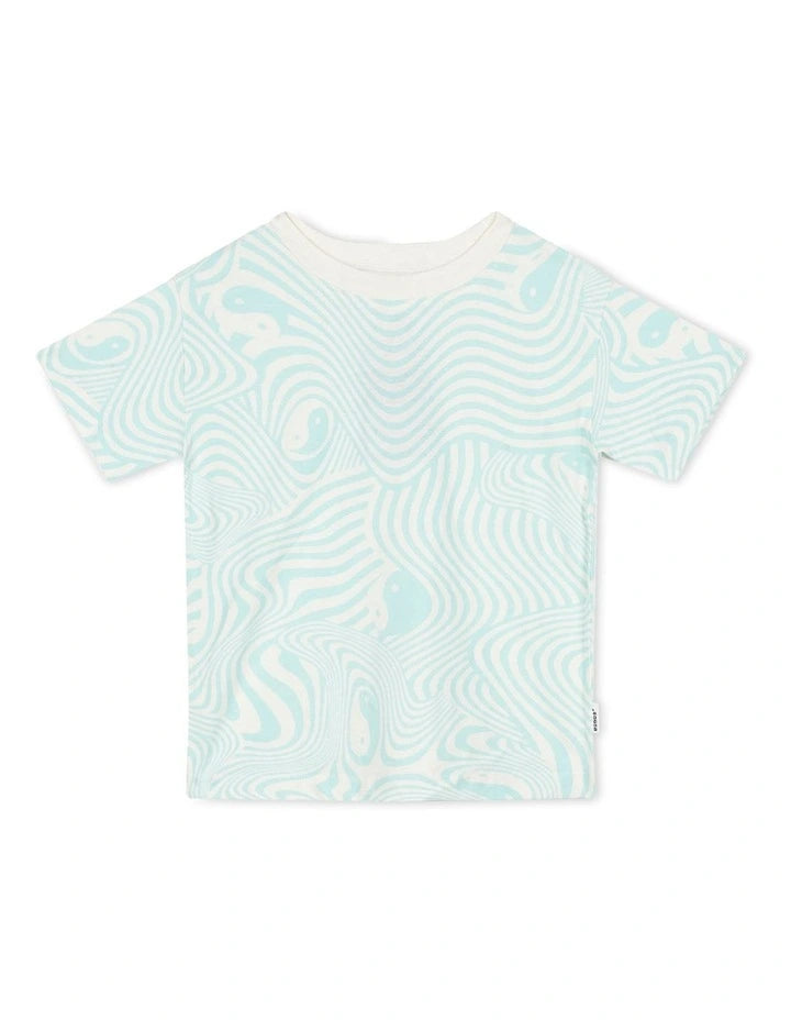 Short Sleeve Crew Tee | Ying Yang Swirl Sea Monkey