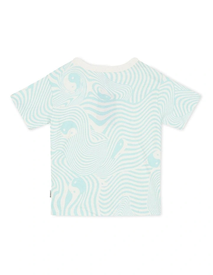 Short Sleeve Crew Tee | Ying Yang Swirl Sea Monkey