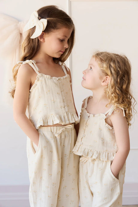 Organic Cotton Muslin Mirabel Top | Pauline Chamomile