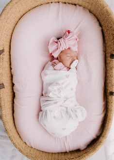 Swaddle Set | Pink Hearts