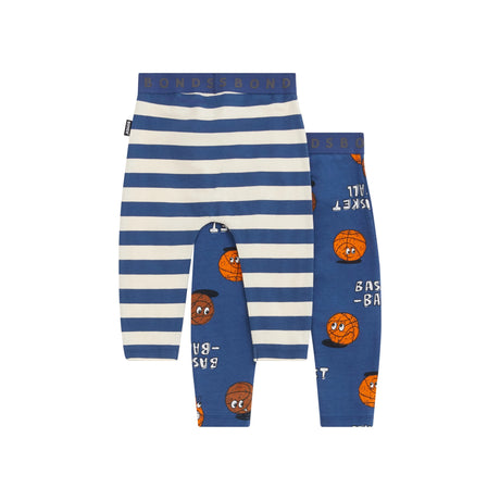 Roomies Legging 2 Pack | Bounce Club/Rugby Stripe