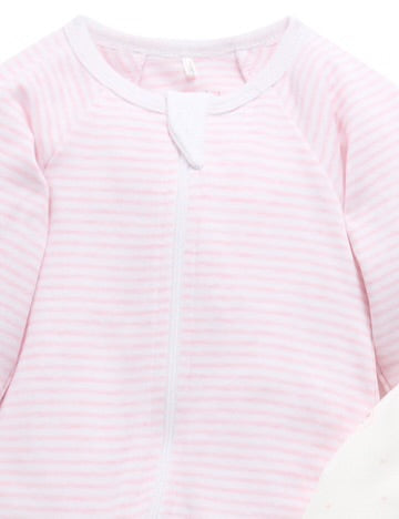 2 Pack Zip Growsuit | Pale Pink Bear