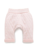 Quilted Pant | Soft Pink Melange