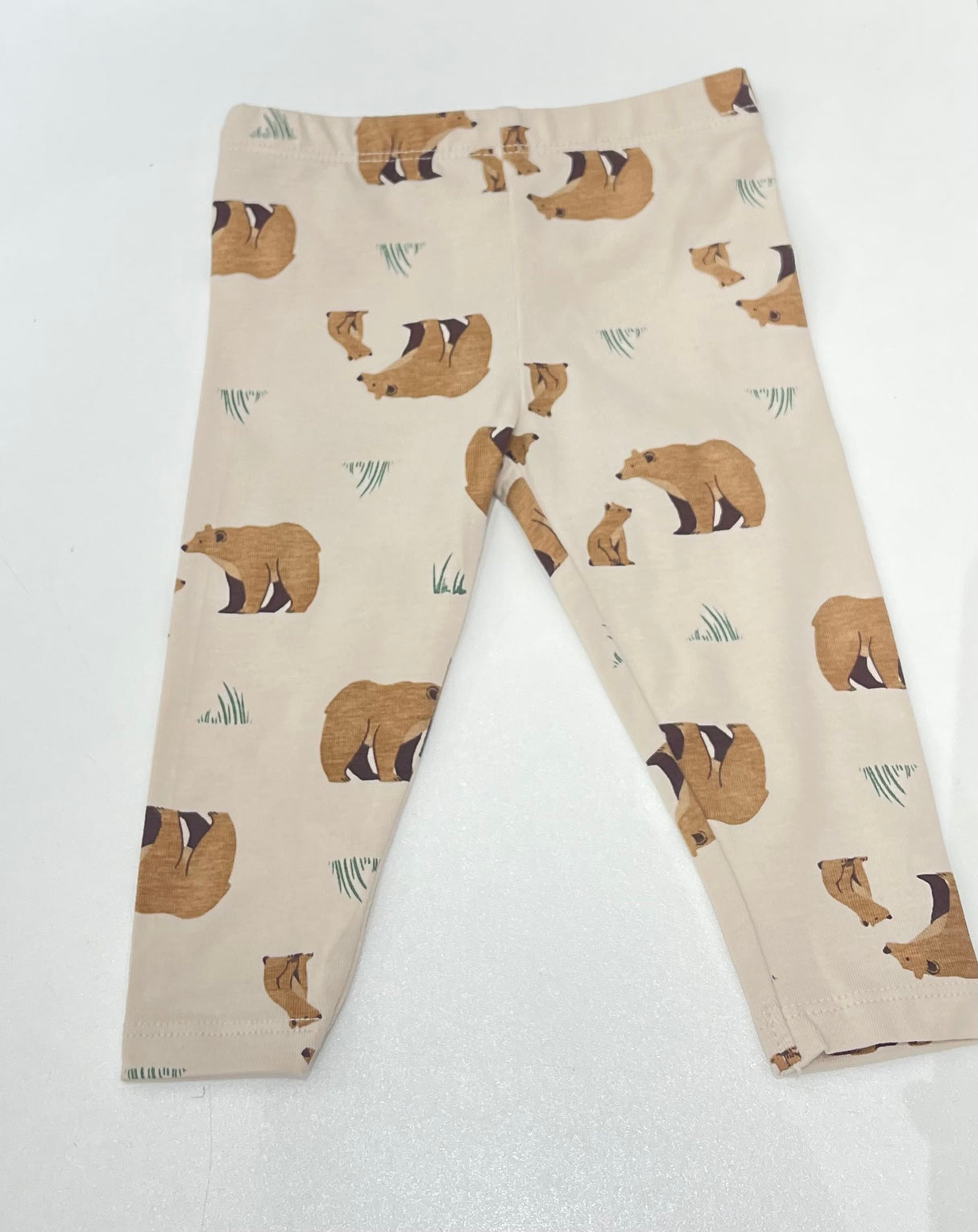 Baby Bear Print Legging | Brown