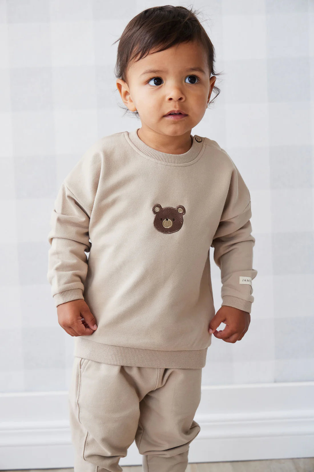 Organic Cotton Damien Sweatshirt | Fawn Bear