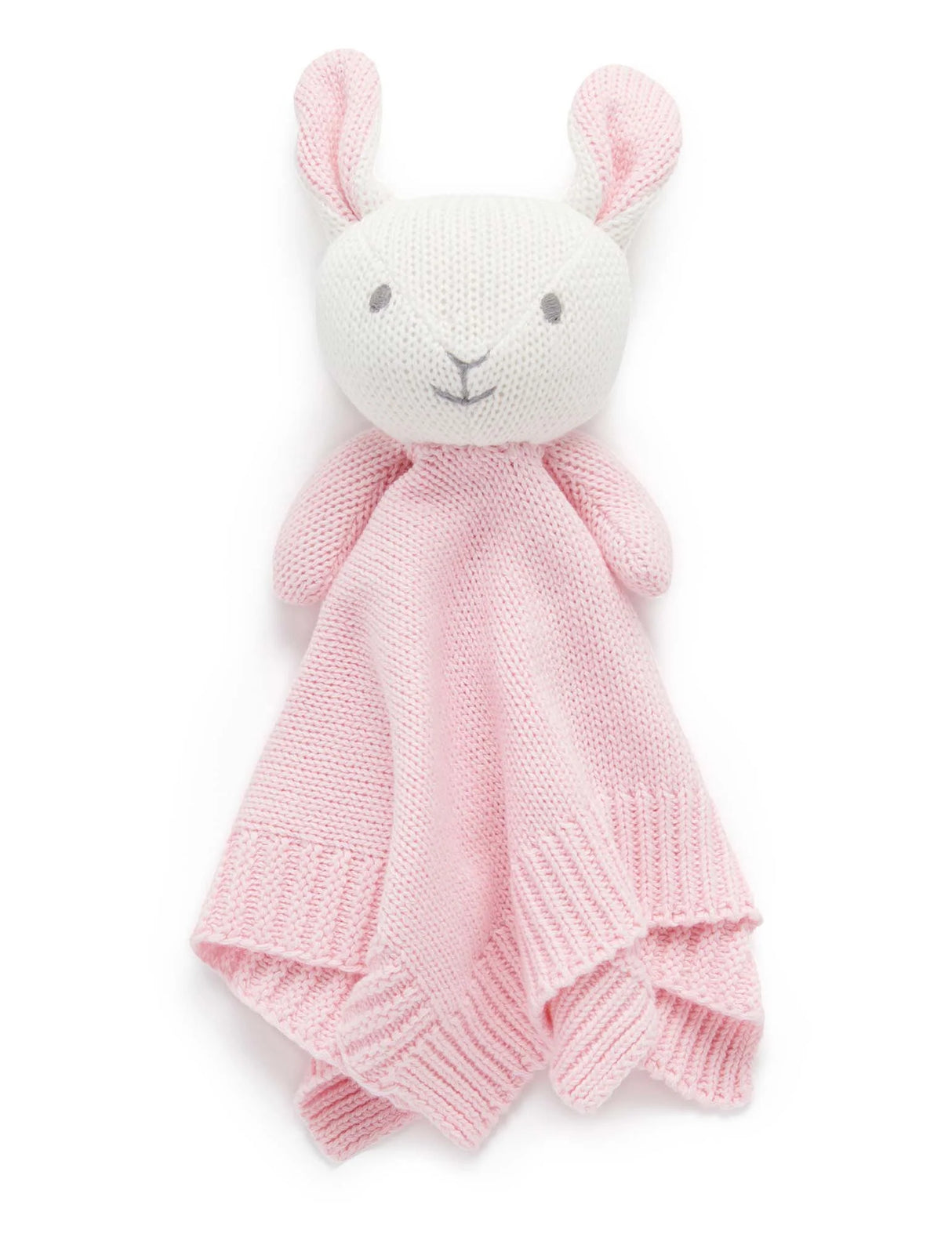 Knitted Bunny Comforter | Pink