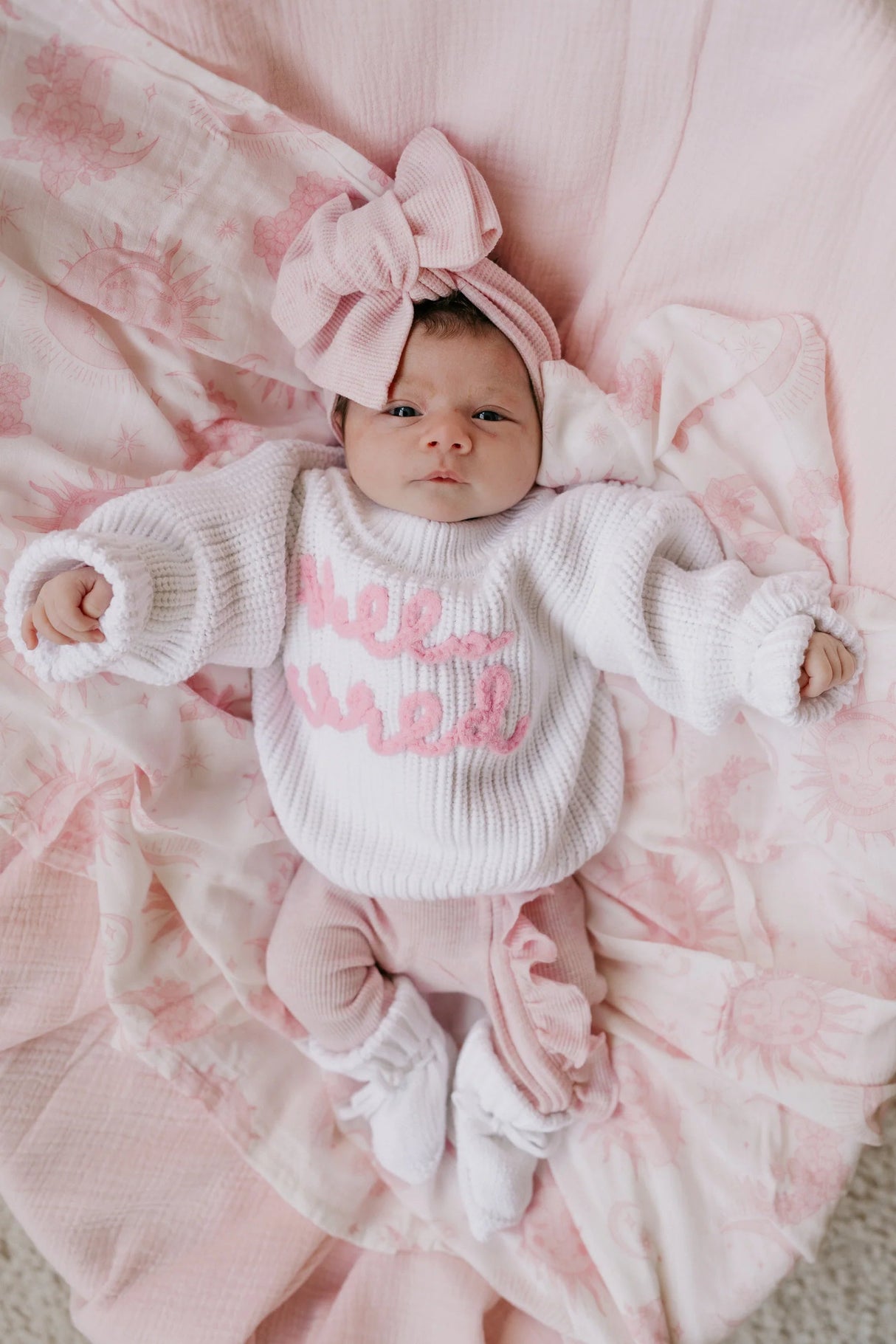 'Hello World' Chunky Knit Jumper | Milk