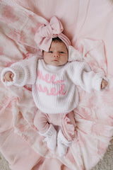 'Hello World' Chunky Knit Jumper | Milk