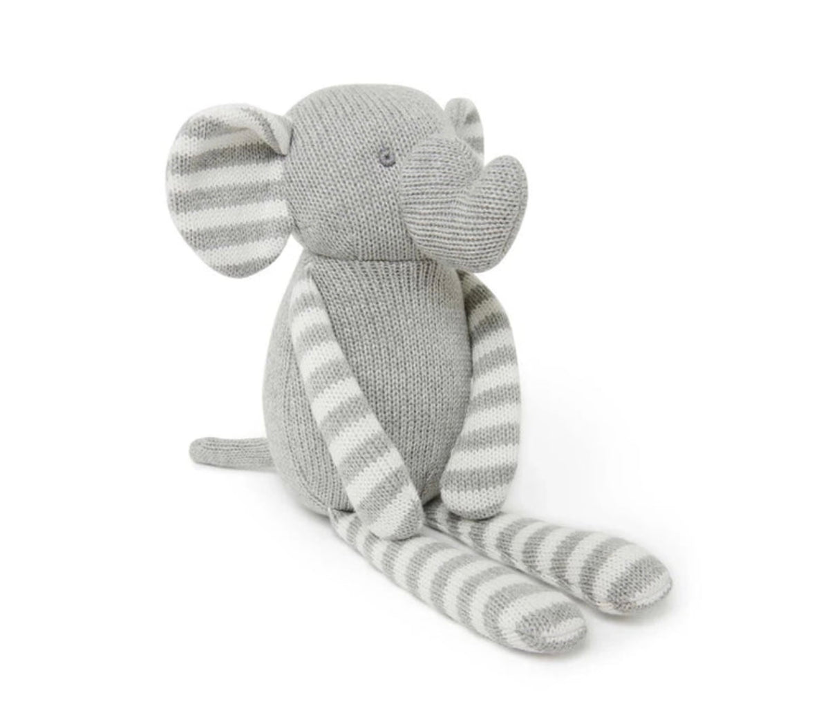 Knitted Elephant Toy | Grey