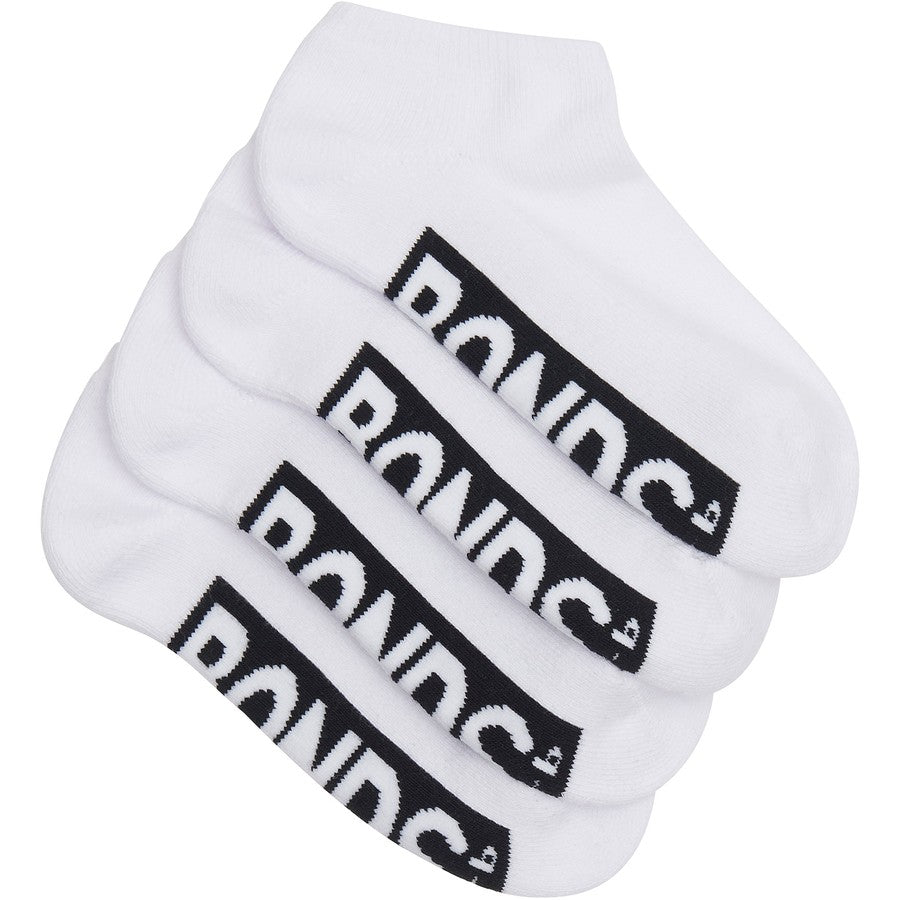 Kids Cushion Low Cut Socks 4 Pack | White