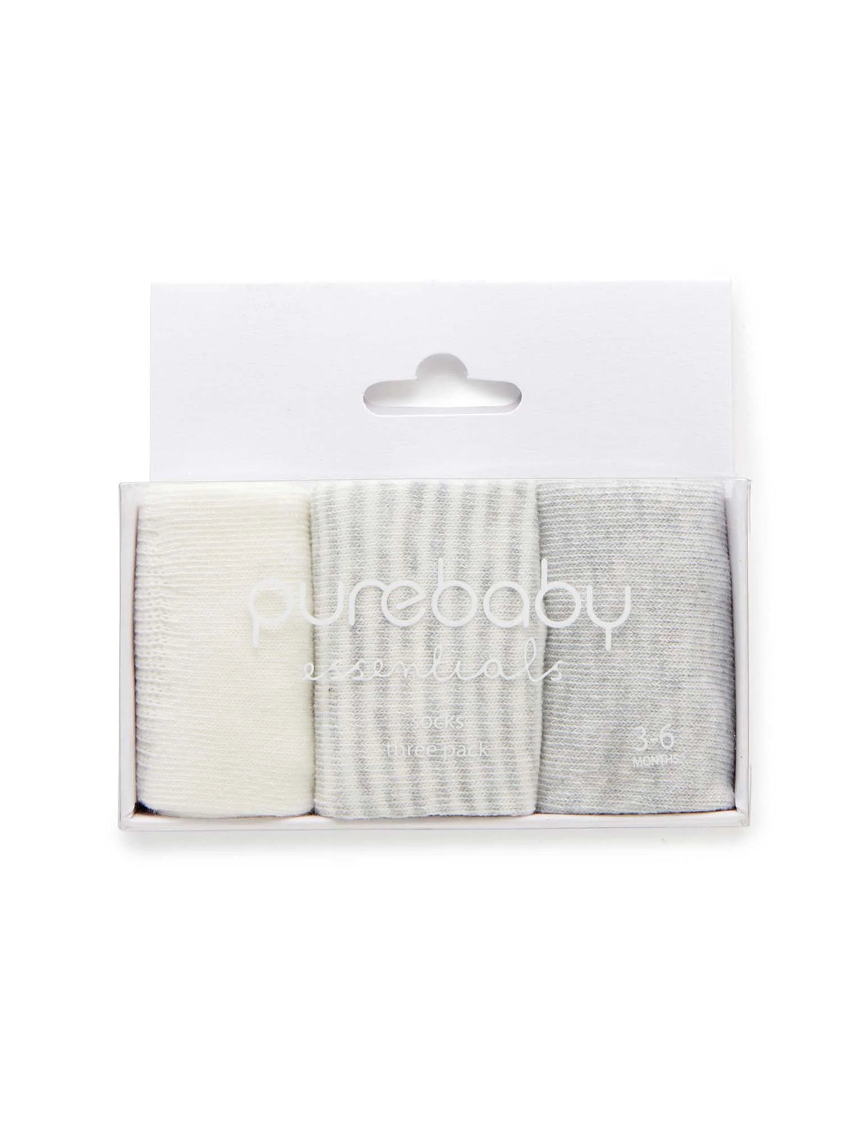 3 Sock Pack | Pale Grey Melange