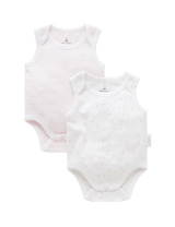 2 Pack Singlet Bodysuit | Pale Pink Pack