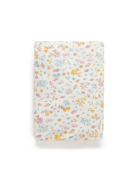 Poplin Printed Fitted Cot Sheet | Posy