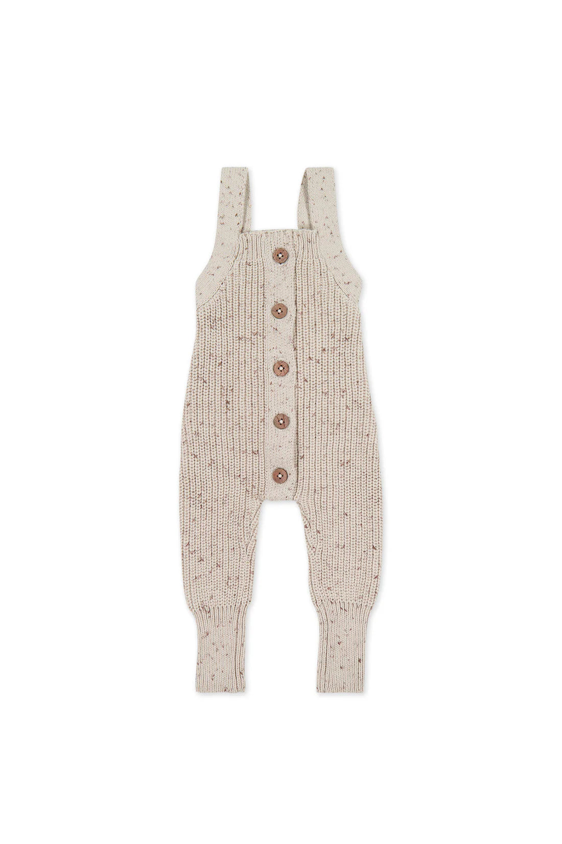 London Knitted Playsuit | Oatmeal Little Fawn Elk Fleck