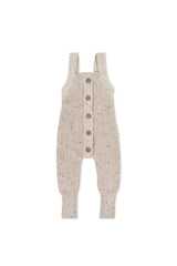London Knitted Playsuit | Oatmeal Little Fawn Elk Fleck