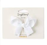 Bow Hair Clip | White