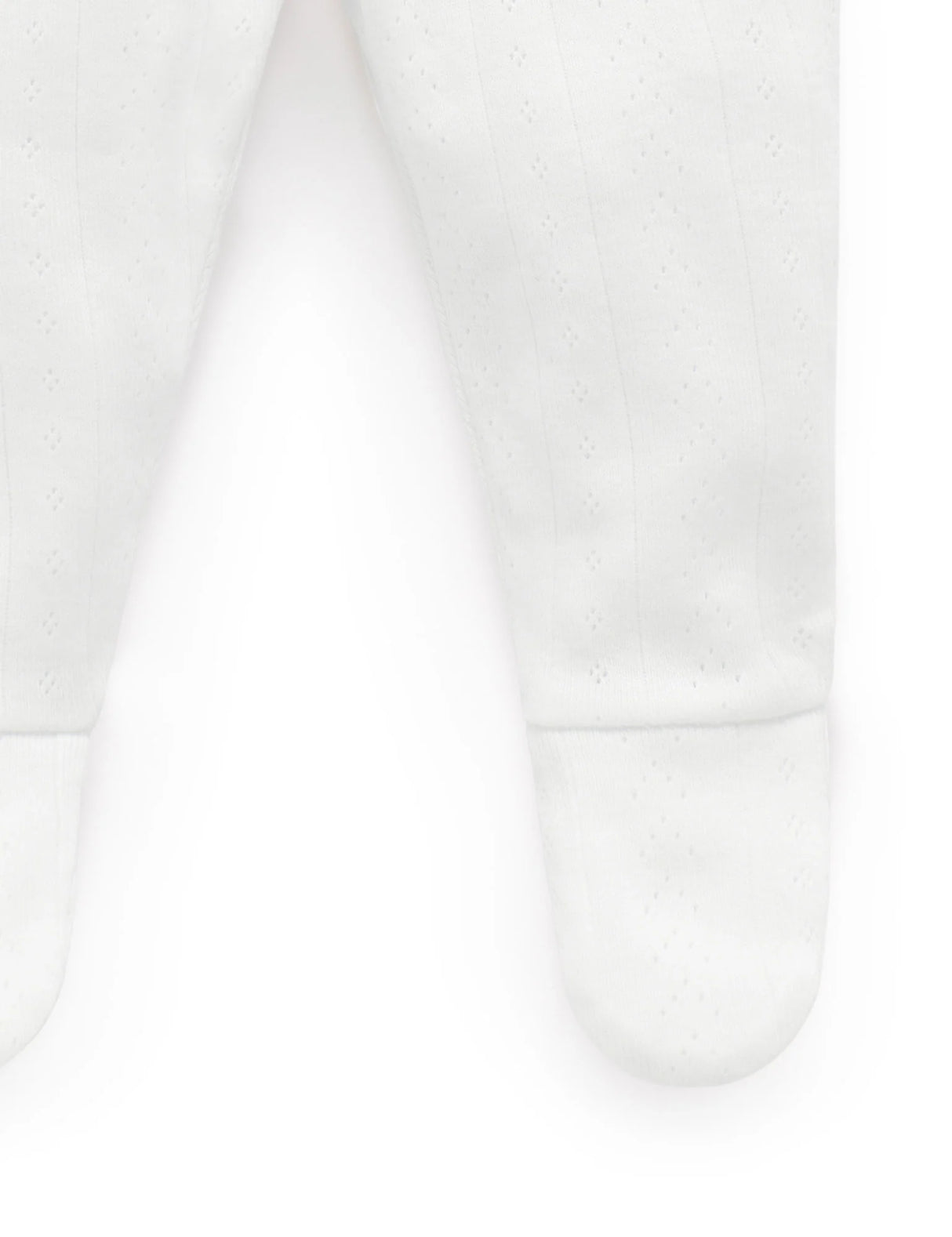 Pointelle Footed Leggings | White