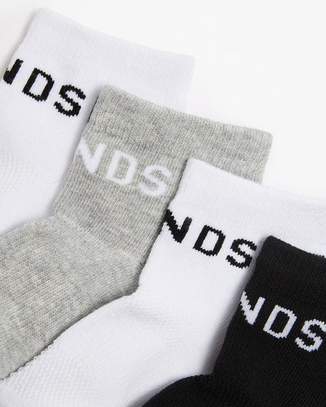 Baby Active 1/4 Crew Socks 4 Pack | Multi