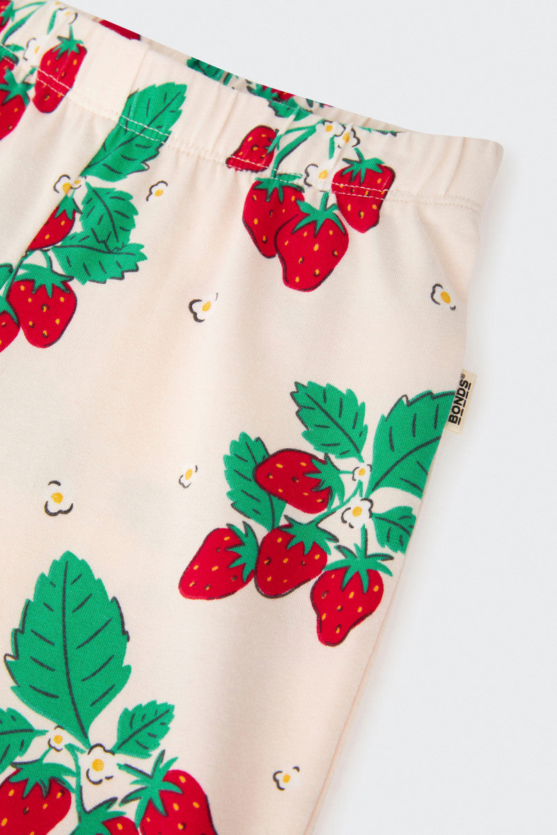 Girls Flared Legging | Straw-Berry Sweet