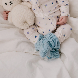 Knitted Booties | Blue