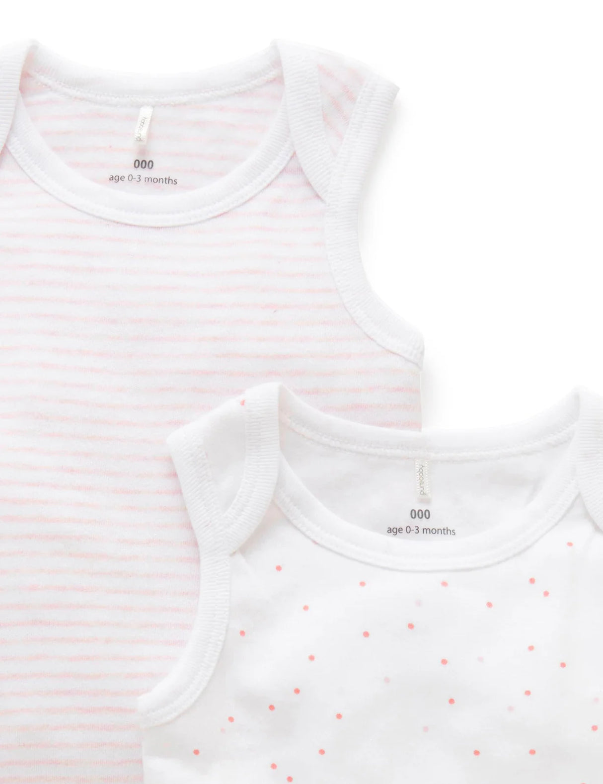 2 Pack Singlet Bodysuit | Pale Pink Pack