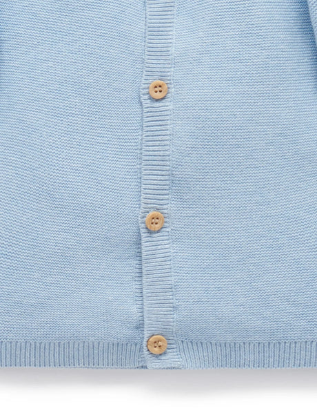 Textured Cardigan l Blue Melange