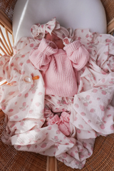 Frill Muslin Blanket | Strawberries