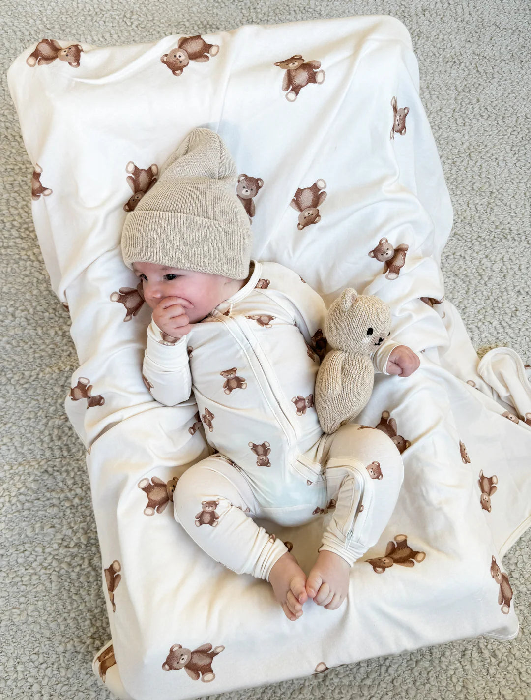Swaddle and Topknot Set | Teddies