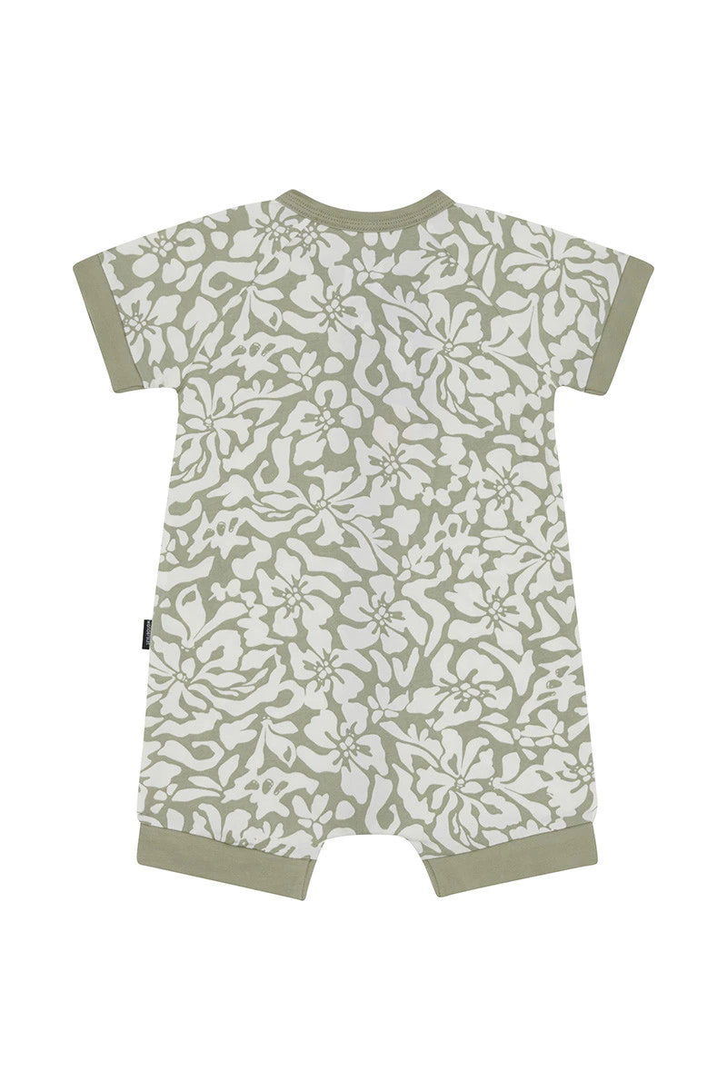 Zip Romper | Flowers In The Wind Misty Sage