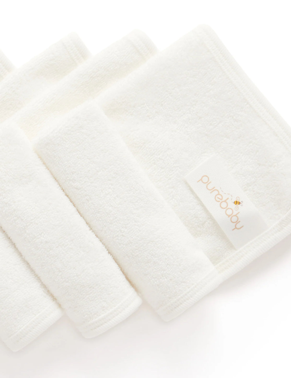 4 Pack Towelling Face Washers l Vanilla