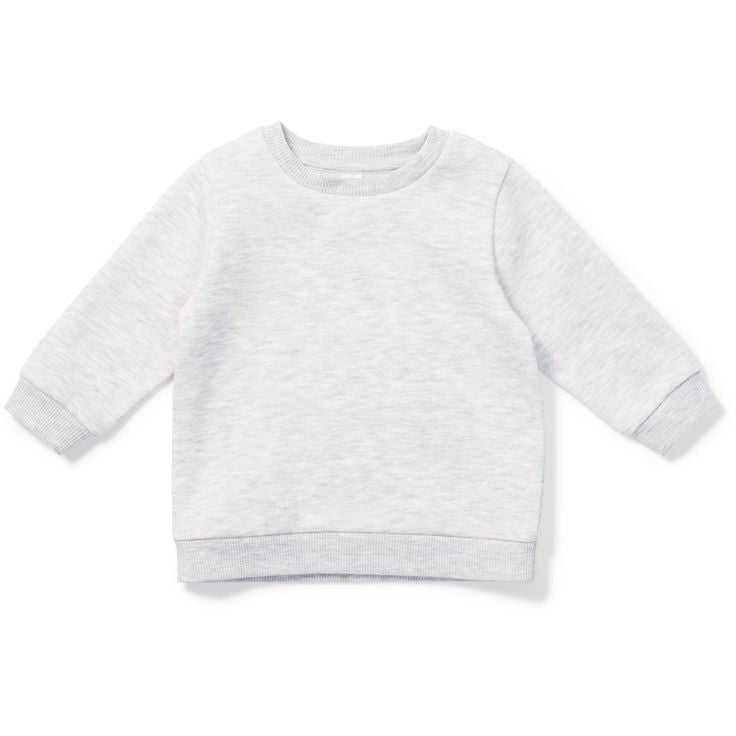 Baby Basic Fleece Sweater | Grey Marle