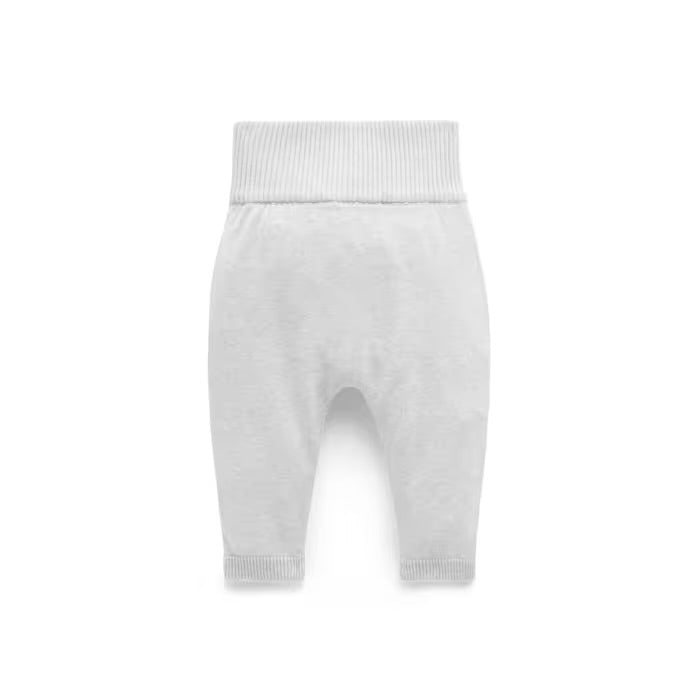 Essentials Newborn Legging | Pale Grey Melange