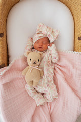 Gauze Lace Blanket | Baby Pink