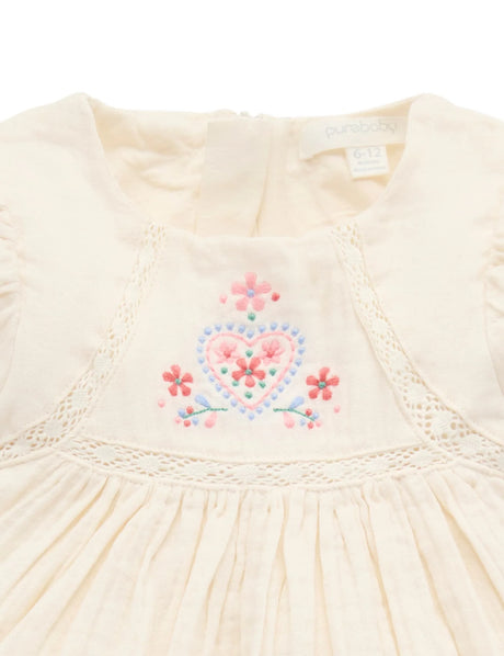 Embroidered Dress l Cloud